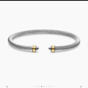 Sterling Silver with 18K Yellow Gold, 4mm